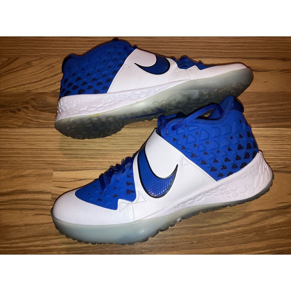 Nike Men's Force Zoom Trout 6‎ Turf Shoes Baseball Royal Blue White Size 8